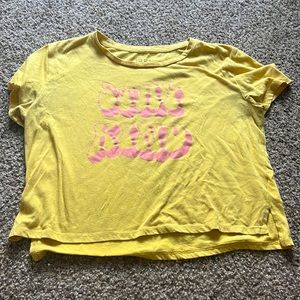 “Stay Kind” Yellow cropped tee
